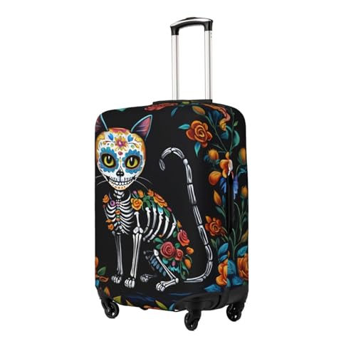 Flower Cat Print Elastic Washable Baggage Protector Universal Suitcase Cover Travel Luggage Cover2
