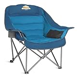 Silla de camping acolchada XL de gran tamaño, portavasos para deportes al aire libre