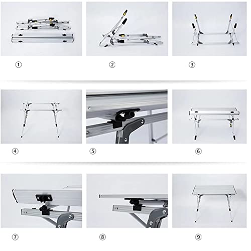 Table de camping en alliage d'aluminium, mobilier d'extérieur d'une robustesse durable