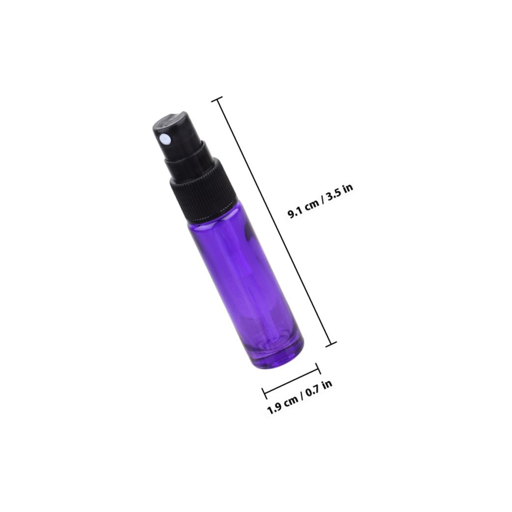 20 Stück 10 ml Wiederbefüllbare Sprühflaschen aus Glas Tragbar Kompakt für Parfüm und Ätherische Öle für Reisen und Draußen