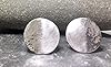 Sterling Silver disc cufflinks - circle cufflinks - Reflections on the Sea - hammered silver - Sea inspired - handmade in Cornwall - Genuine Real Silver #2