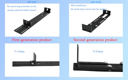 Image of Adjustable Mailbox Mounting Bracket,Carbon Steel,Adjustable Design(Only Applicable to mailboxes with Widths ranging from 7.5 inch to12.4)