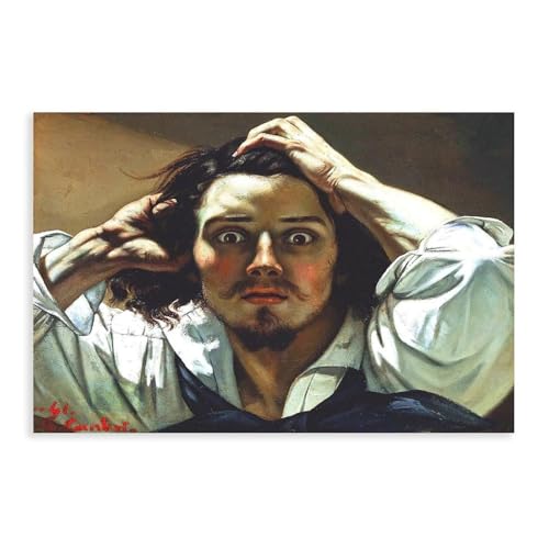 The Desperate Man de Gustave Courbet impression toile 30x45cm salon