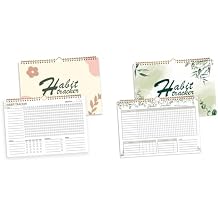 Beige and Green Habit Tracker Calendar