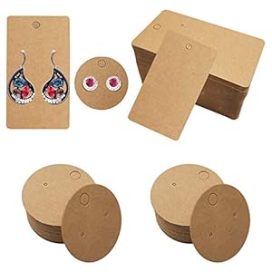 DanziX Ohrringkarten Kraftpapier 200 Stück