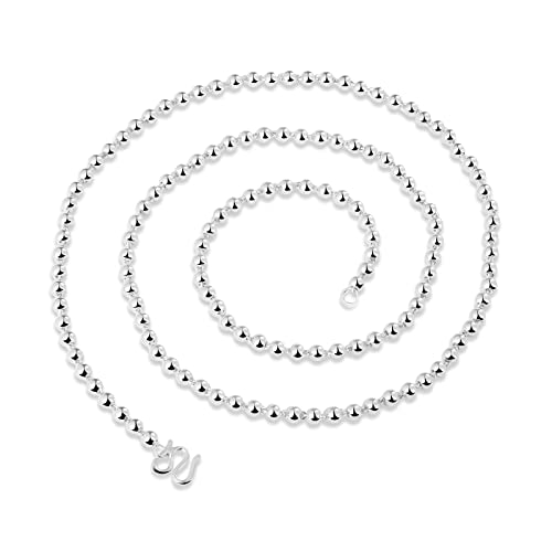 Collier chaîne de boule argent massif KnSam : le bijou durable pour affirmer votre style hip-hop