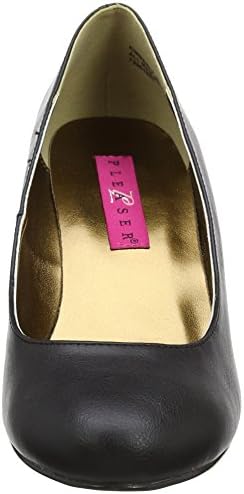 Pleaser Pink Label Women's Kim08/Bpu Wedge Sandal, Black Faux Leather, 13 M US | Image 1