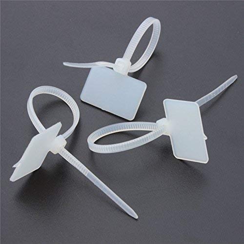 ATOZSHOP11 Write on Ethernet Wire Nylon Zip Ties/Cable Mark Tags