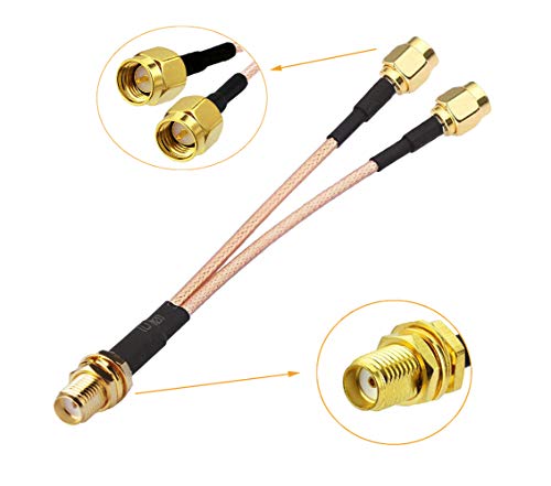 Cable conector SMA hembra a dual SMA macho y adaptadores TS9 miniatura 2