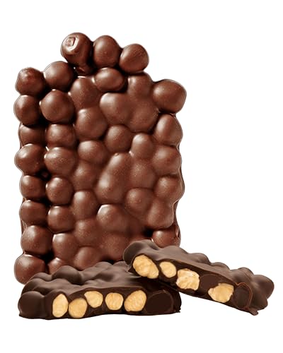 Rausch Haselnuss Dunkel – Haselnüsse umhüllt von Edelbitter-Schokolade 60% (100 g) – Handgefertigte Unikate aus Premium Schokolade mit extra viel Nüssen