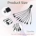QfwdfcTrenz 10 in 1 USB Cables, Universal USB to Multi Plug Cell Phone Charger, Universal Multiple Charging Cord Charging Cable with 10 Ports for Cell Phones Speaker MP3 MP4