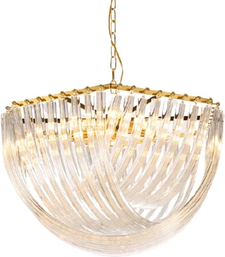 Lampe suspendue ajustable E14 LED dorée pour rénover l'éclairage du salon