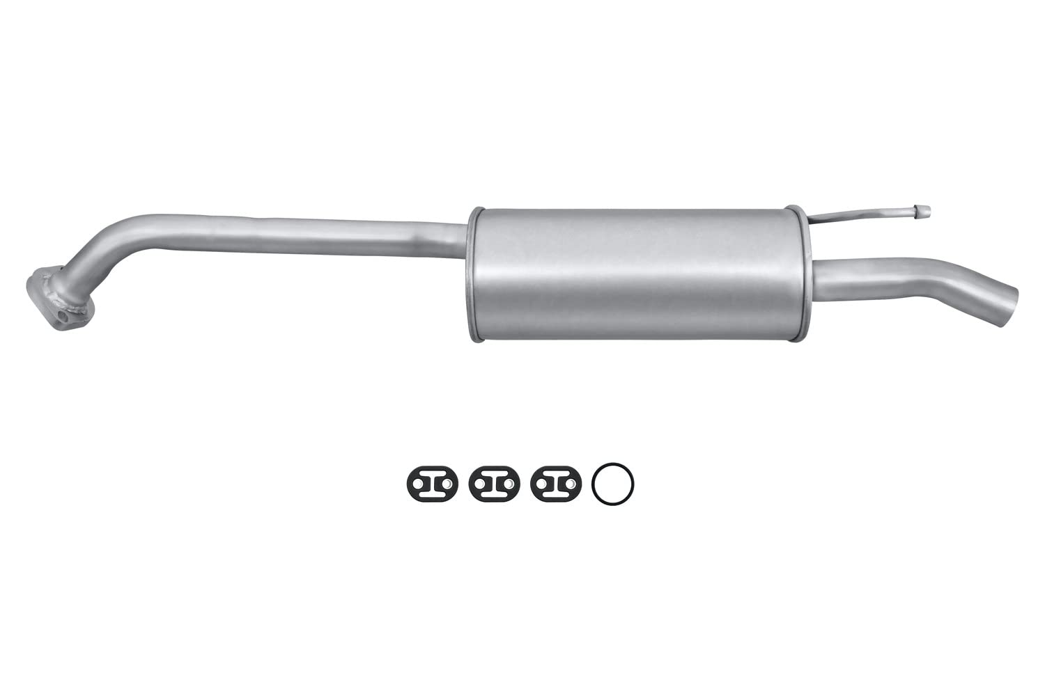 HELLA 8LD 366 033-571 Tłumik końcowy - Easy2Fit® Kit - z tyłu - jednoczęściowy - Komplet z elementami do montażu