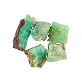 Thecraftman Natural Raw Chrysoprase Stone Rough Crystal Stone for Cabbing, Tumbling, Cutting, Polishing, Wire Wrapping, Gem Mining, Wicca, Reiki and Crystal Healing, 50 Carat Lot