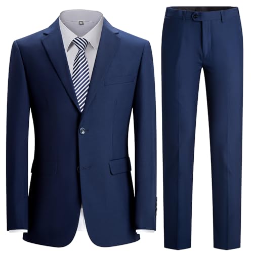 [JIMYXGOL] メンズスーツ 2点セット 洗えるスーツ メンズ ビジネス リクルートスーツ セットアップ スリムフィット 喪服 ストレッチ フォーマル 結婚式 ウエストゴム入り 入学式・卒業式・面接・通勤 春秋冬