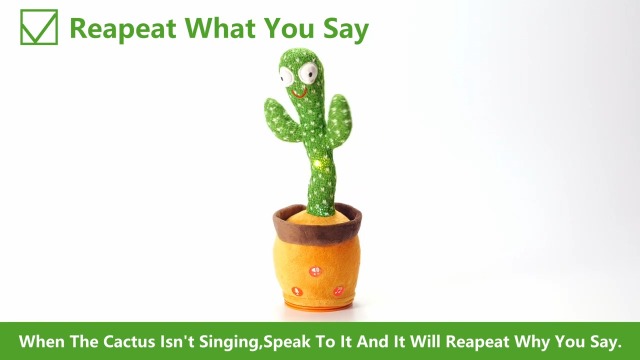 Amazon.com: Rechargeable Dancing Talking Cactus Toy Mimics back, Singing  Cactus Baby Toy, Educational Baby Toys 18 months+ w/ 51 English Songs, 1  Year Old Girl Gifts, Toys for Baby Boy, Toddler Infants :