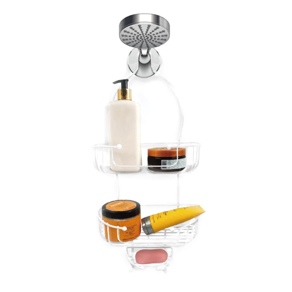 TRIO HOME Hanging Shower Caddy Shower Caddy Over Showerhead No Blocking to Shower Head Rustproof Shower Organizer with