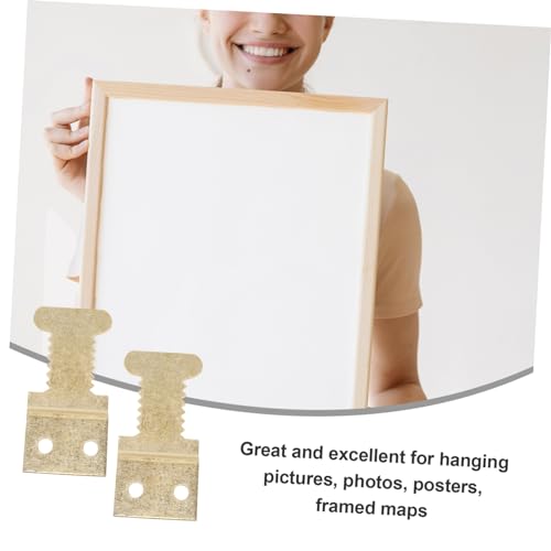 Image of Homoyoyo Metal Picture Hanging Hardware Set 25pcs Frame Hooks Rail Track Moving Round Design Hanging