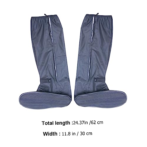 1 par de cubre zapatos antideslizantes sobre la rodilla, cubrebotas gruesas para protección contra la lluvia, calzado reutilizable para actividades al aire libre miniatura 2