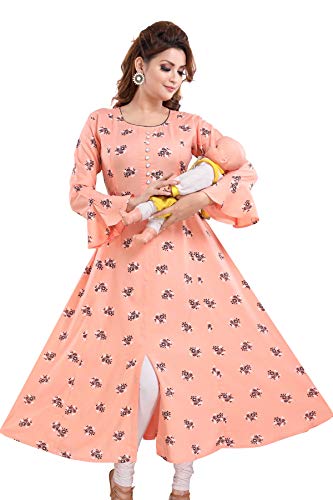 Image of Soulemo Women's Cotton A-Line Maternity Kurtas