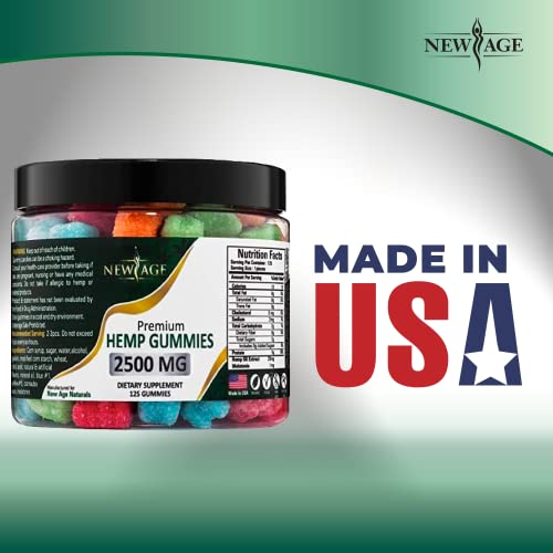 New Age Naturals Advanced Hemp Big Gummies 2500Mg - 125Ct - Hemp Oil Infused #TOP2