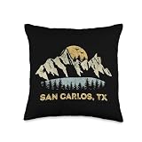 San Carlos Texas Mountain Sunset Sunrise TX Throw Pillow