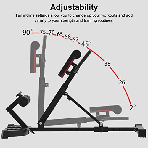 romeinse stoel Roman Stoel voor Commerciële Huisgymnastiek, Krachttraining Rugmachines met Maximaal Gewicht 120 Kg / 265 Lbs, Hoogte & Helling Verstelbaar - Image 7