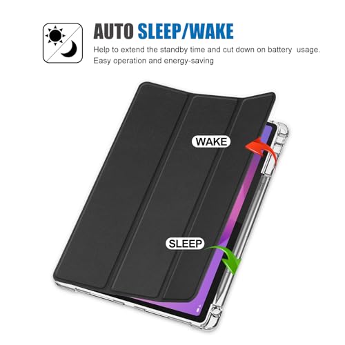 Image of ProCase Smart Case for 2025 Lenovo Idea Tab Plus 12.1 Inch /Tab K12, Clear | Slim Light Cover Trifold Stand Hard Shell Folio Smart Protective Case for Idea Tab Plus /Tab K12 (TB361FU /TB361ZU)