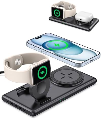 Station De Charge Sans Fil 6 En 1 - Pour IPhone, Apple Watch, Téléphones Qi, Aluminium Blanc, 1 An Garantie