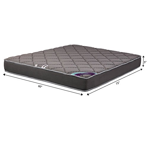 Image of Restolex Spine Smart 5-inch Queen Size Coir Mattress (Grey, 75x60x5)