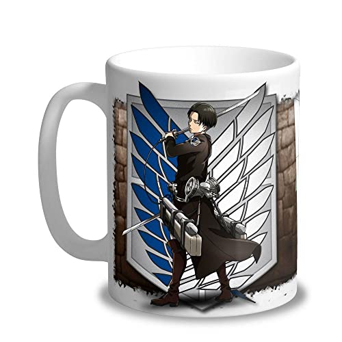 Caneca de Cerâmica Levi Ackerman Shingeki No Kyojin (Attack on Titan)