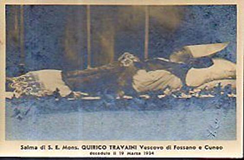 CARTOLINA 3377 Salma Mons. Quirico Travaini Vescovo Fossano e Cuneo deceduto 1934