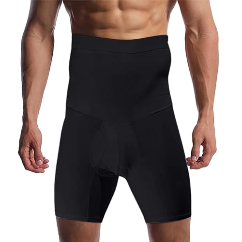 Mens Compression Shorts Long Shapewear Tummy Control Underwear High Waist Slimming Body Shaper Leg Tights Boxer Birefs
