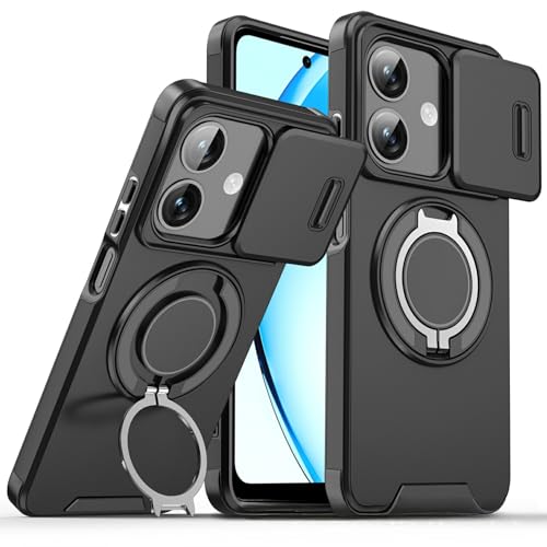 sunrun �X�}�z�P�[�X oppo reno15f �p�̃P�[�X �����O�t�� �X�^���h�@�\ 360�x��] CASE TPU&PC�f�� 2�d�\�� �ϏՌ��J�o�[ �Ռ��h�~ ��G�� ���킢�� �w�ʃJ�o�[[ao-nx2610][�u���b�N]