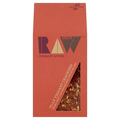 Raw Health Organic Flax Piquant Crackers 90g - Pack of 2