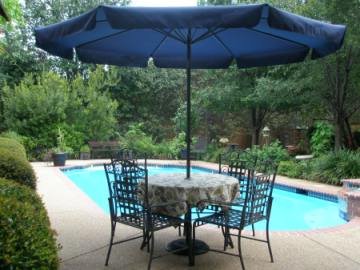 10' Aluminum Tilt and Crank Patio Umbrella with Flaps : Patio, Lawn & Garden