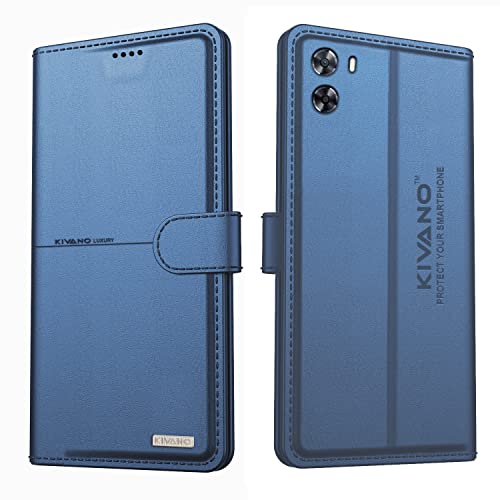 Image of KIVANO Oppo A57 4G 2022 /Oppo A77S / A77 Flip Cover | Leather Finish | Inside Pockets & Inbuilt Stand | Shockproof Wallet Style Magnetic Closure Back Cover Case