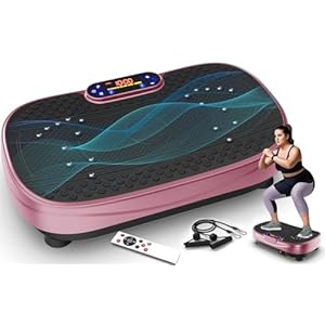 Vibration Plate Exercise Machine Whole Body Workout Fitness Platform Vibration Plate with Resistance Bands for Home Training Equipment Speed Control