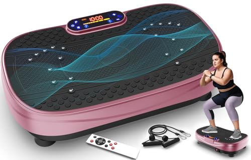 Vibration-Plate-Exercise-Machine-Whole-Body-Workout-Fitness-Platform-Vibration-Plate-with-Resistance-Bands-for-Home-Training-Equipment-Speed-Control Vibration Plate Exercise Machine Whole Body Workout Fitness Platform Vibration Plate with Resistance Bands for Home Training Equipment Speed Control