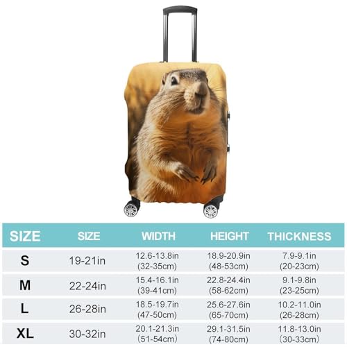 Hand Drawn Groundhog Luggage Cover Elastic Suitcase Protector Case Anti-Scratch Washable Baggage Covers Protector For Traveling, Aircraft Consignment S2