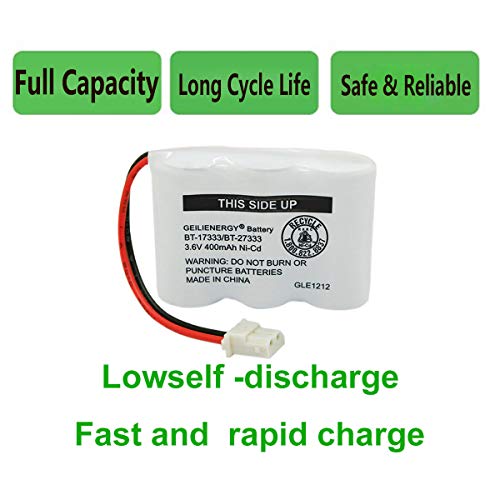 Geilienergy BT-17333 BT-27333 Handset Telephone Rechargeable Battery 2/3AA 3.6V NI-CD Cordless Phone Battery Compatible with Vtech BT17333 BT27333 BT-17233 BT17233 BT-163345 CS5121 (Pack of 1) - Thumbnail 6