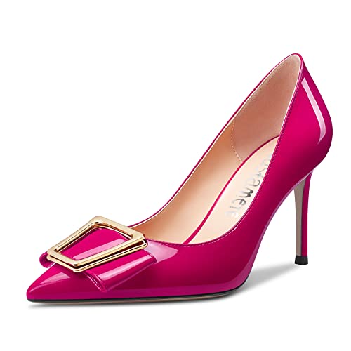 Castamere Women Stiletto High Heel Pointed Toe Slip-on Pumps Dress Wedding Office 3.9 Inches Heels