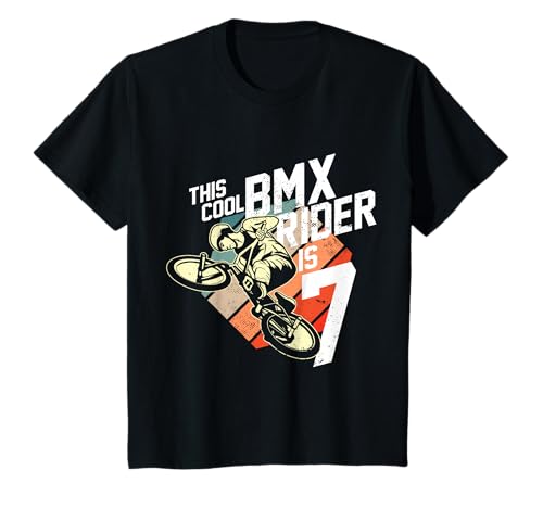 Geburtstagsgeschenk für 7 Jahre BMX Fan Jungen Männer T-Shirt