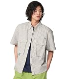 [KRIFF MAYER] シャツ 半袖 チェック シアサッカー ワンポイント メンズ X-LARGE アイボリー X-LARGE アイボリー