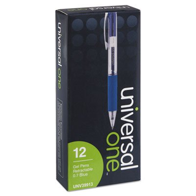 Bolígrafo retráctil gel azul, 0.7 mm, docena miniatura 3