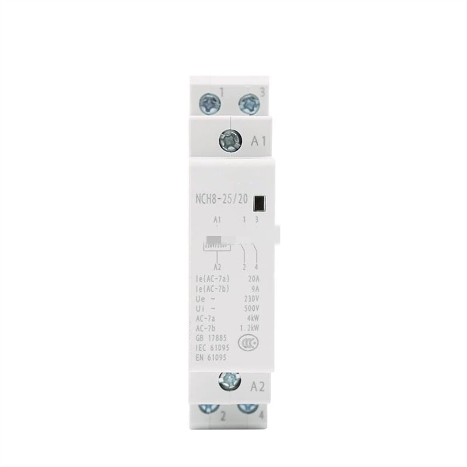 YFHGULBTK Contactor NCH8-25/20 Modular AC Household Contactors 220V 230V 25A 1NO 1NC 2NO 2NC Industrial Electrics(Nch8-25a-20 2no)
