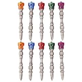 Tekrill 10 Stücke Magnetkragen Schrauberbit, PH2 Schraubendreher Bits Set für Trockenbau Schrauben, doppelseitige PH2 Schaft TS/CQPT-01