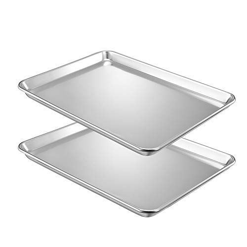 QuCrow Nonstick Baking Sheet Pan, Aluminum Cookie Sheet, Bakers Half Sheet Pan, 18