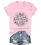 Photo Gallery amazing grace shirt amazing grace v-collo t-shirt unisex christian tees, scollo a v rosa, m Photo Gallery amazing grace shirt amazing grace v-collo t-shirt unisex christian tees, scollo a v rosa, m