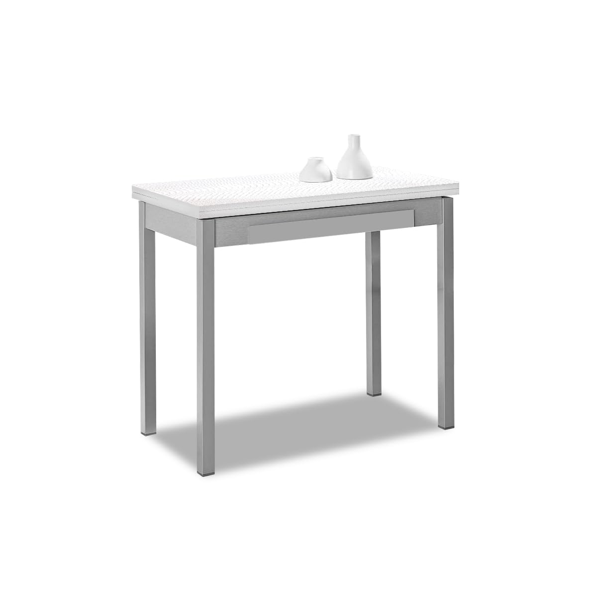 Table de cuisine plateau livre 90x50 cm en métal et coloris cervin